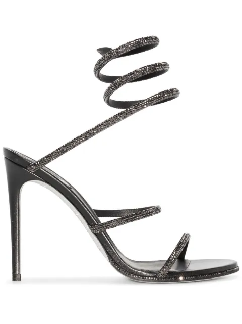 René Caovilla crystal-embellished strap-detail sandals Black C10416105R001V196