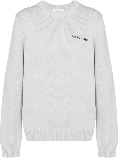 Helmut Lang ribbed-knit panelled jumper Grey M05HM702