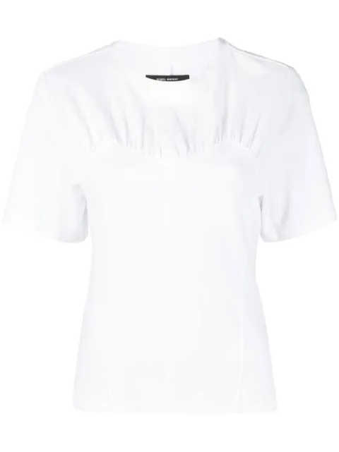 ISABEL MARANT Zazie panelled T-shirt White TS0040FAA1N41I