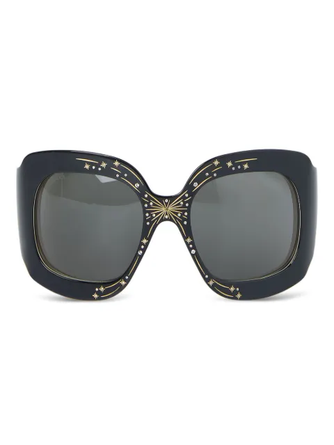 Gucci Eyewear firework-embellished square sunglasses Black 691303J0740