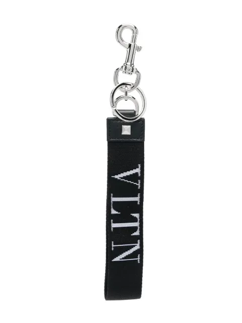 Valentino Garavani VLTN logo keyring Black YP0P99RUH