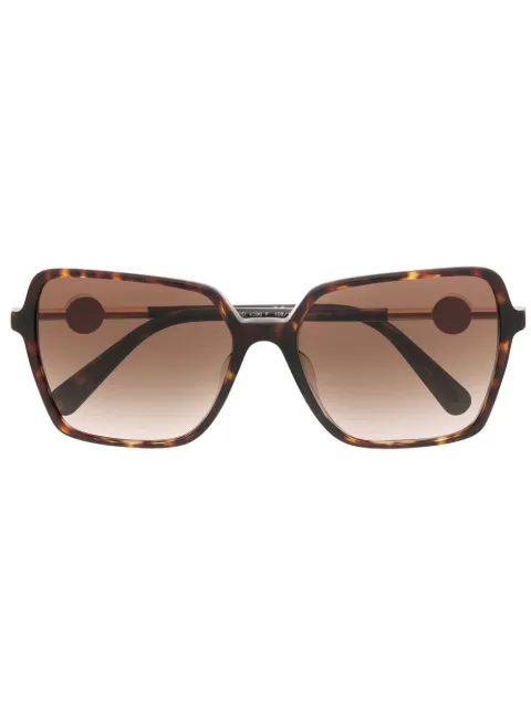 Versace Eyewear Medusa-embellished square sunglasses Brown VE4396F