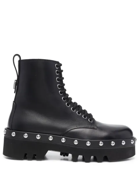 Furla studded lace-up boots Black YF54FRIBX1081