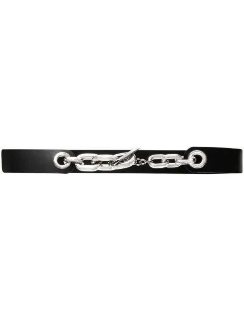 Rabanne logo chain-link belt Black 22AAA0119CLF123