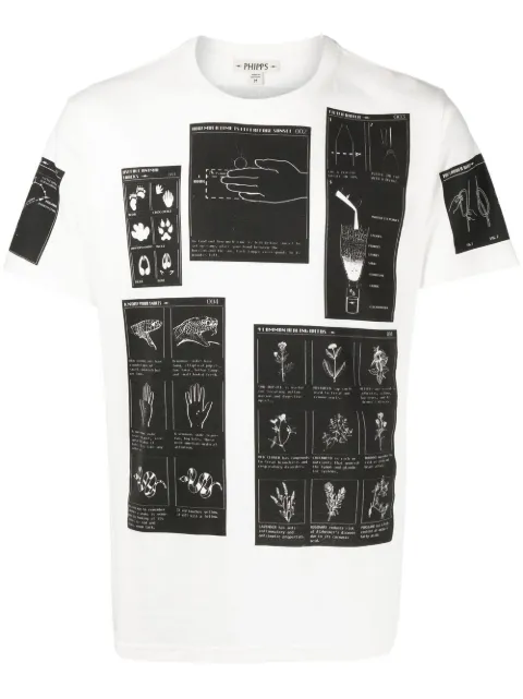 Phipps all-over graphic-print T-shirt White T0013MB1J000603001