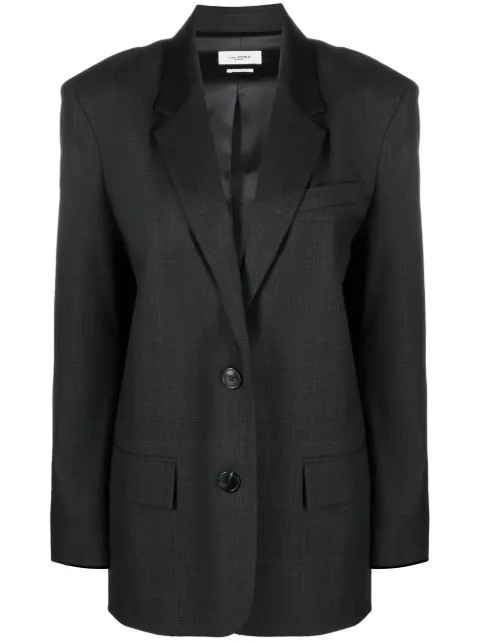 MARANT ÉTOILE Onilind checked blazer Grey VE182222A017E