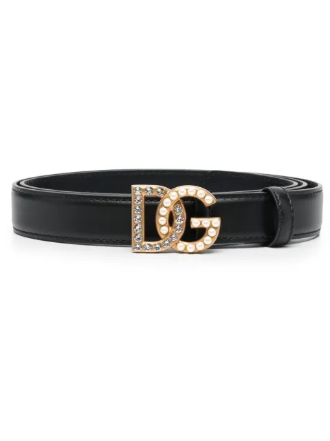 Dolce & Gabbana embellished logo-buckle belt Black BE1577AQ339