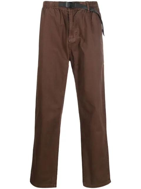 Gramicci belted-waist straight-leg trousers Brown G102OGT