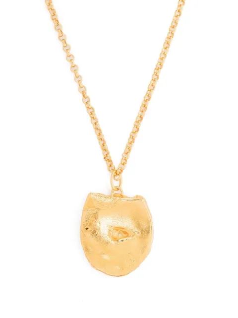 Alighieri hammered-pendant gold-plated necklace Gold MJ1096A