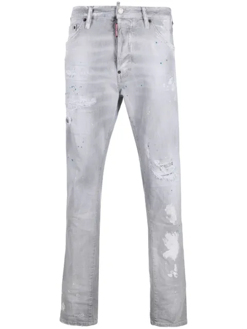 DSQUARED2 ripped-detail denim jeans Grey S74LB1190S30260