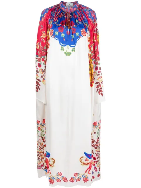 ETRO floral-print tunic dress Neutrals 132865129