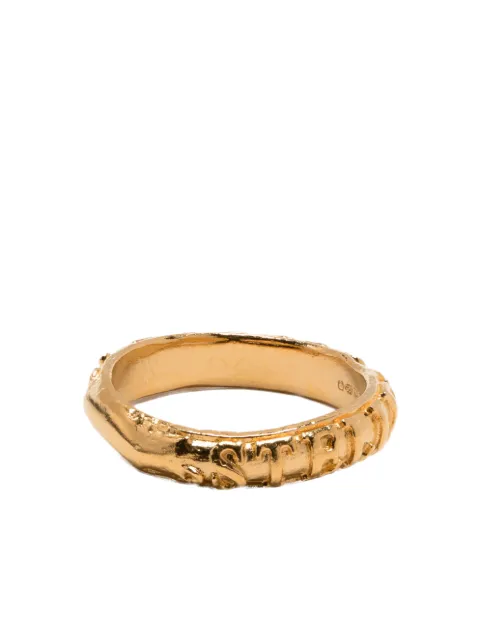 Alighieri logo-hammered sterling-silver ring Gold FJ4491A