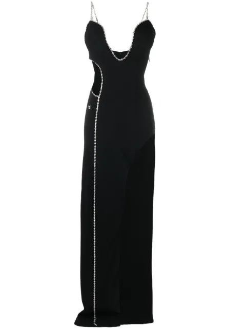 Philipp Plein embellished sleeveless maxi dress Black AABCWRG2398PTE003N