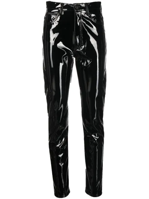 Philipp Plein Super-High waisted biker trousers Black AABCWRT1317PTE003N
