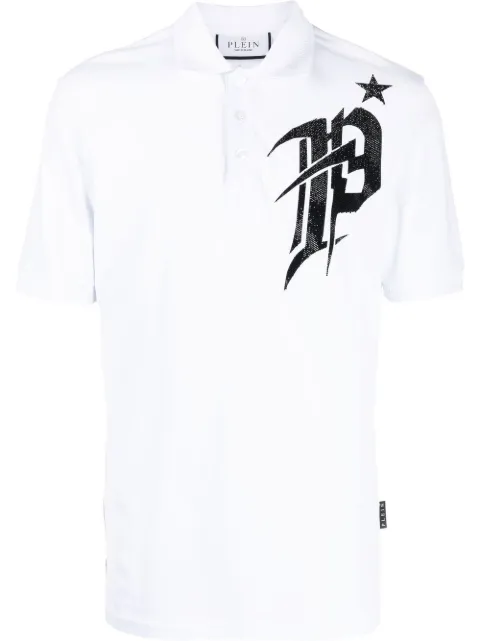Philipp Plein logo-print polo shirt White AABCMTK5953PTE003N