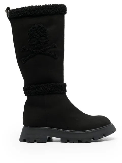 Philipp Plein Skull Bones mid-calf boots Black AABSWSE0674PTE003N