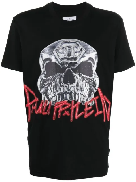 Philipp Plein skull-print short-sleeve T-shirt Black AABCMTK5963PJY002N