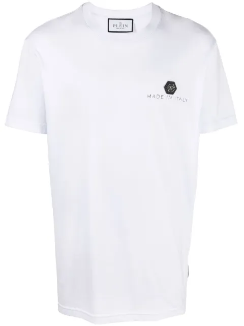 Philipp Plein logo-print short-sleeve T-shirt White AABCMTK5973PJY002N