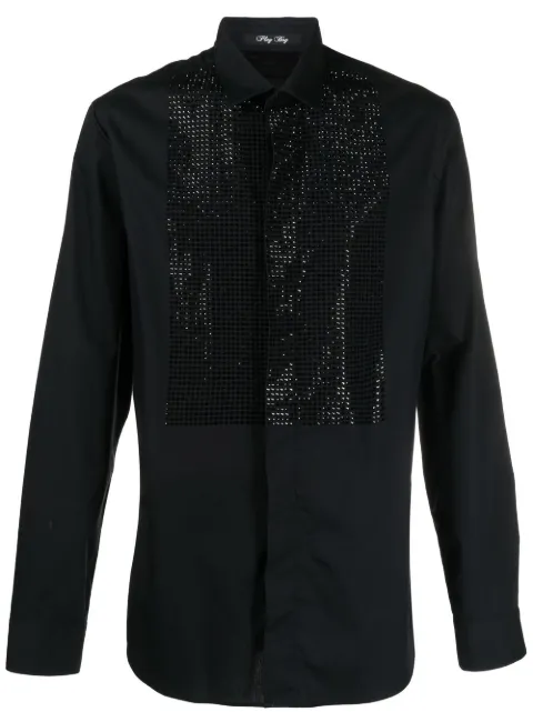 Philipp Plein Sartorial stud-embellished shirt Black AABCMRP1827PTE003N