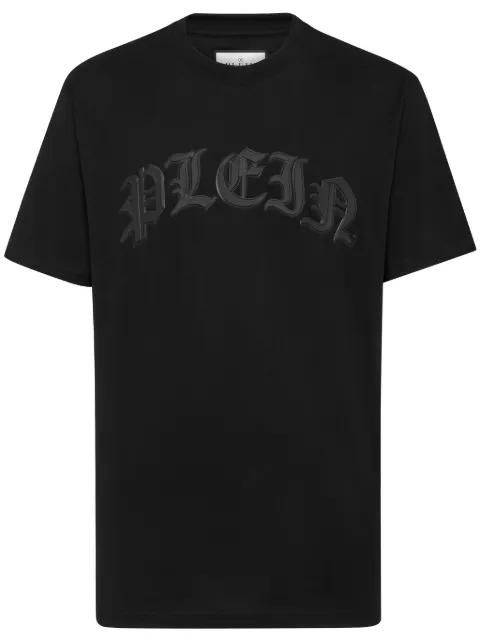Philipp Plein logo-appliqué cotton T-shirt Black AABCMTK5640PJY002N