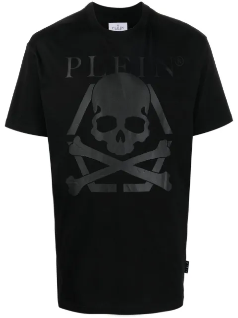 Philipp Plein Skull print logo T-shirt Black AABCMTK5939PJY002N