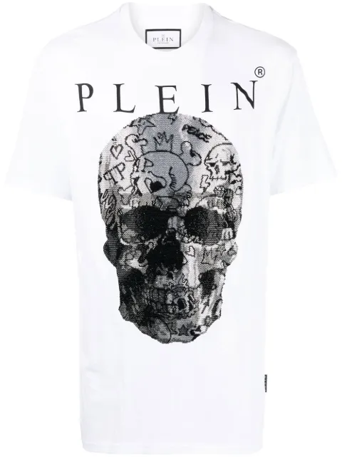 Philipp Plein skull-print short-sleeve T-shirt White AABCMTK5945PJY002N