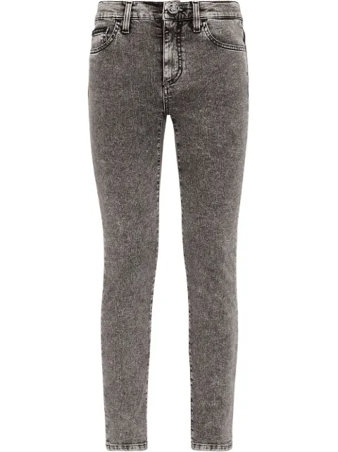 Philipp Plein cropped skinny-cut jeans Grey AABCWDT2126PDE004N