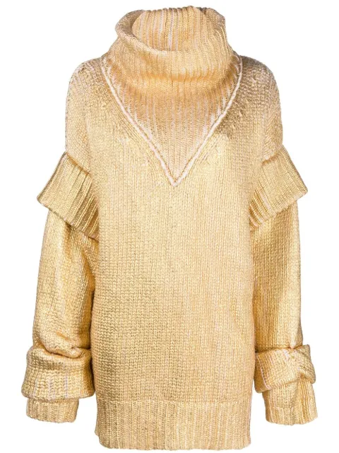Philipp Plein Maxi Hexagon metallic pullover Neutrals AABCWKK0233PKN002N