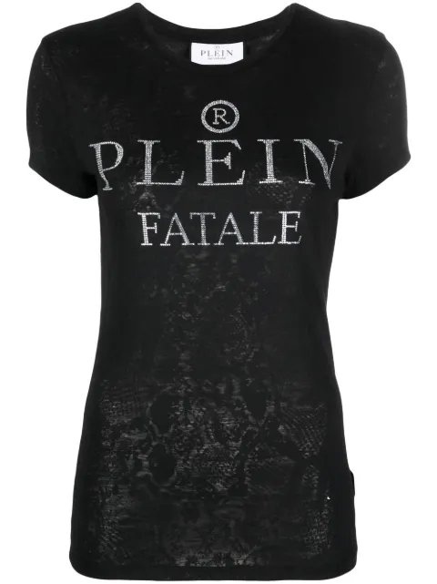 Philipp Plein logo-embellished cotton T-shirt Black AABCWTK2649PJY002N