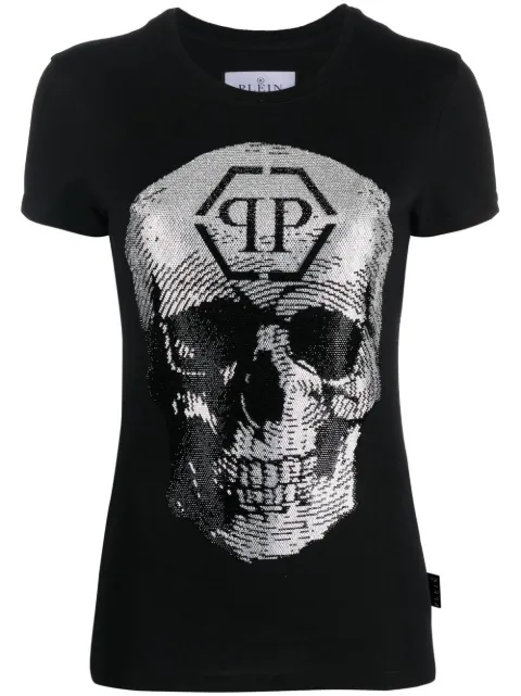 Philipp Plein Skull print T-shirt Black AABCWTK2703PJY002N