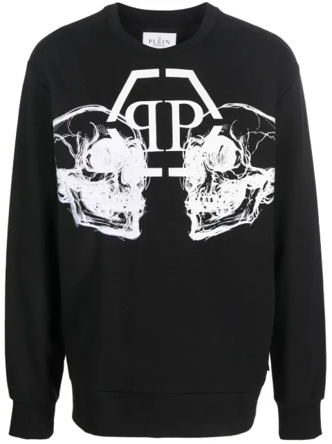 Philipp Plein Skull-print sweatshirt Black AABCMJO0891PJY002N