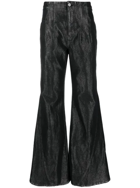Alberta Ferretti Lurex wide-leg jeans Black AEF222M03075178