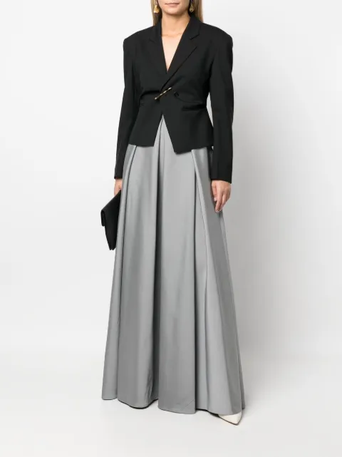 Alberta Ferretti high-waisted A-line maxi skirt Grey A01255120