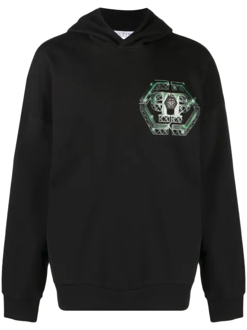 Philipp Plein Godzilla Monsters-print hoodie Black AABCMJB2844PJO002N