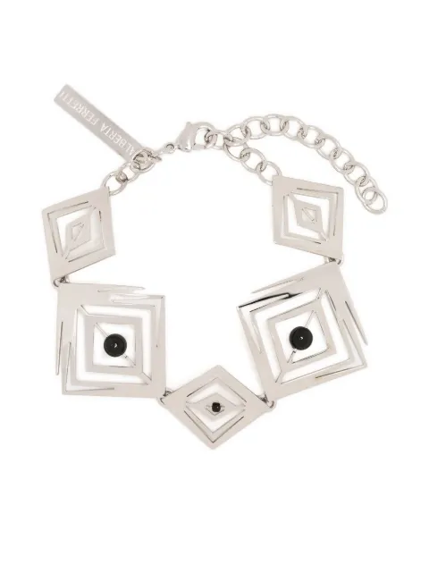 Alberta Ferretti geometric silver-tone bracelet Silver A38136687