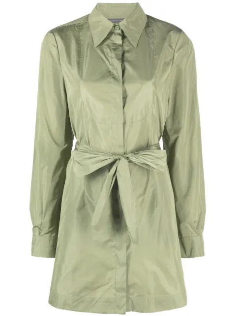 Alberta Ferretti tie-waist shirt dress Green A04126620