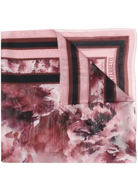 Alberta Ferretti floral-print silk scarf Pink A33056664