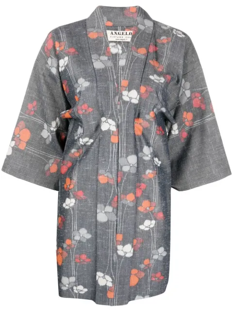 A.N.G.E.L.O. Vintage Cult 1990s floral-print kimono Grey ANG320NH