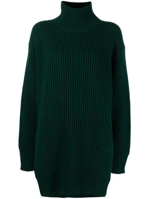 Jil Sander roll-neck ribbed-knit jumper Green J02GP0002J14505