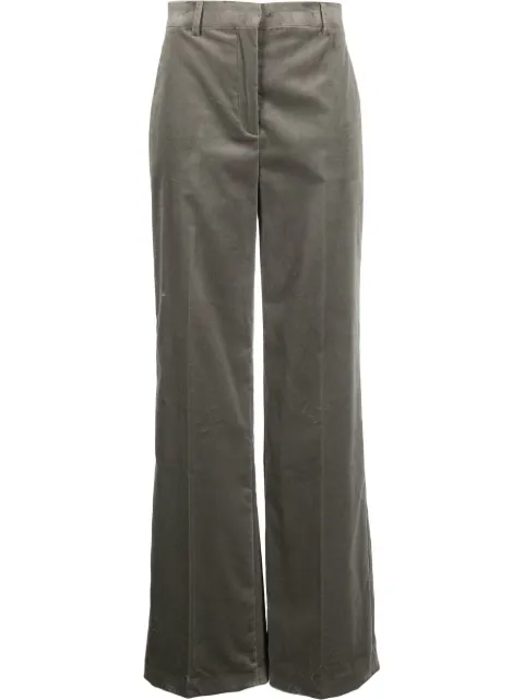 Alberta Ferretti wide-leg velvet trousers Grey A03225135