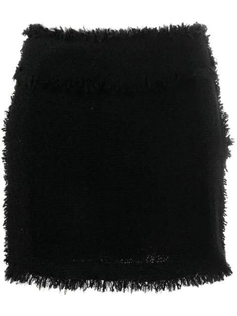 Alberta Ferretti tweed-design mini skirt Black A01196633