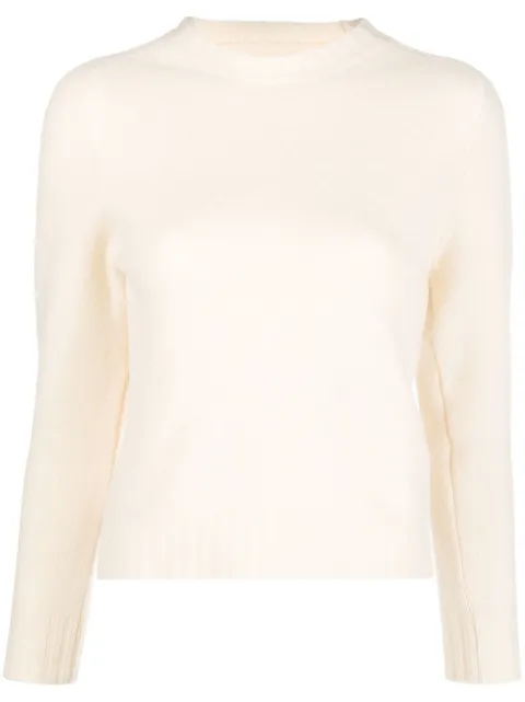 Jil Sander crew-neck knitted jumper Neutrals J02GP0042J14506