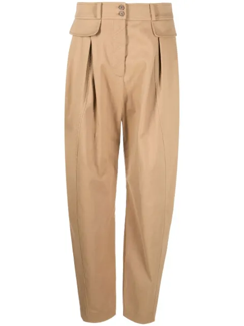 Alberta Ferretti high-waisted tapered trousers Neutrals V03026624