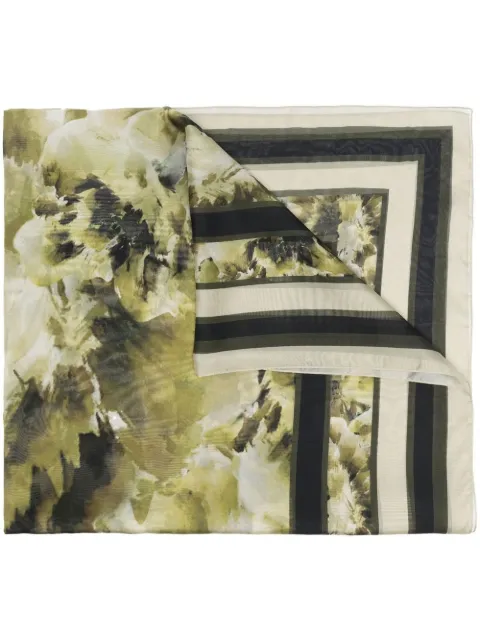 Alberta Ferretti floral-print silk scarf Green A33056664