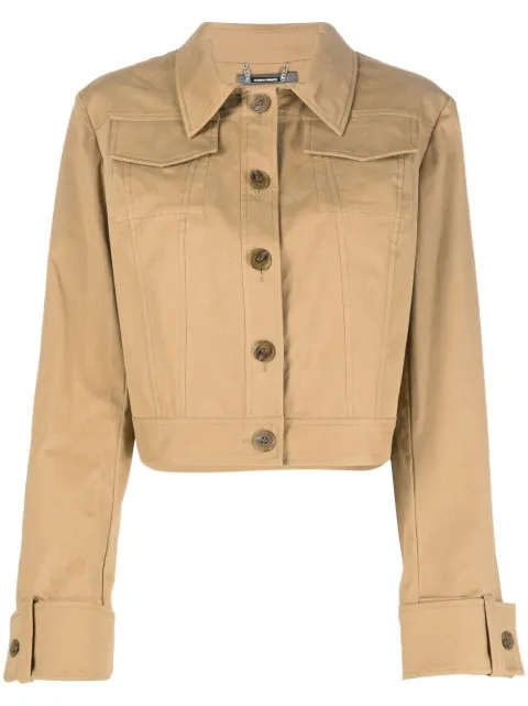 Alberta Ferretti button-up cropped jacket Neutrals V05086624