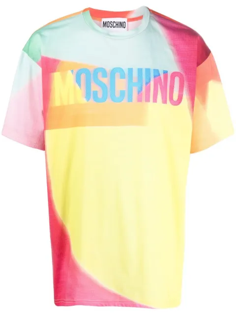Moschino logo colour-block T-shirt Yellow A07185240