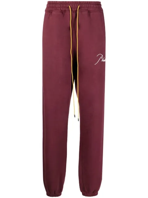 RHUDE logo-embroidered track pants Red RHPF22PA070128000800