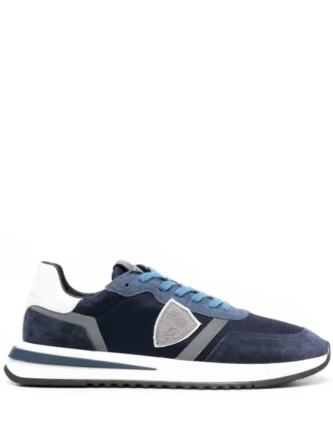 Philippe Model Paris logo-patch panelled sneakers Blue TYLUW019