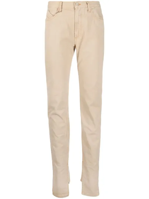 The Attico slit-hem straight-leg jeans Neutrals 227WCP79D039