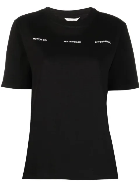 Holzweiler graphic-print short-sleeved T-shirt Black 13683